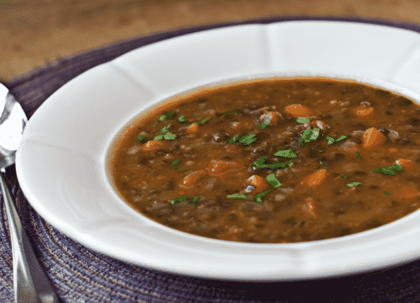Lentil and Vegetable Soup with Bacon