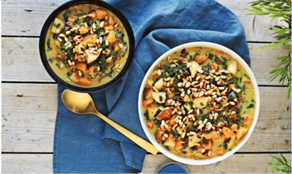 Vegan Sweet Potato Soup with Kale Recipe