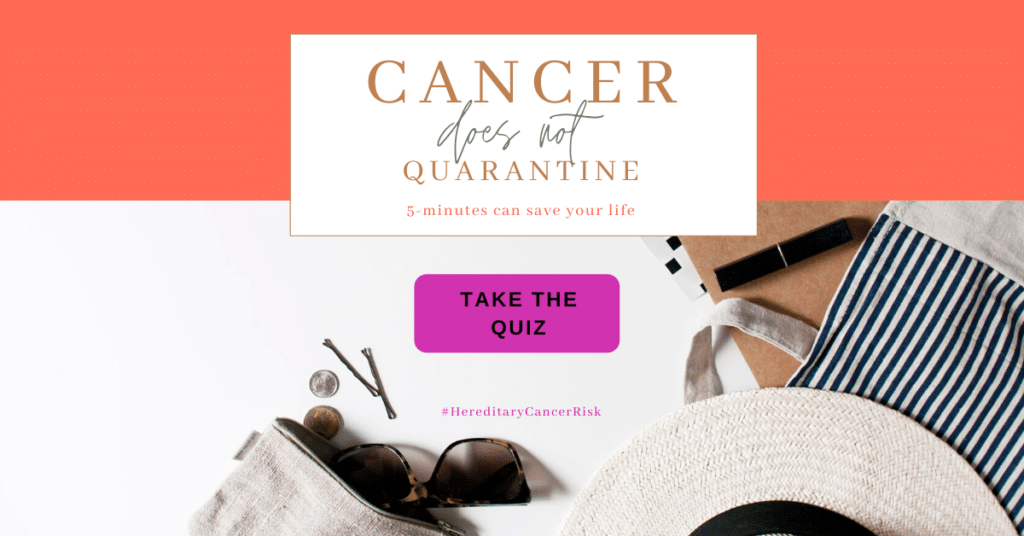 Cancer does not quarantine - 5 minutes can save your life - Take the quiz