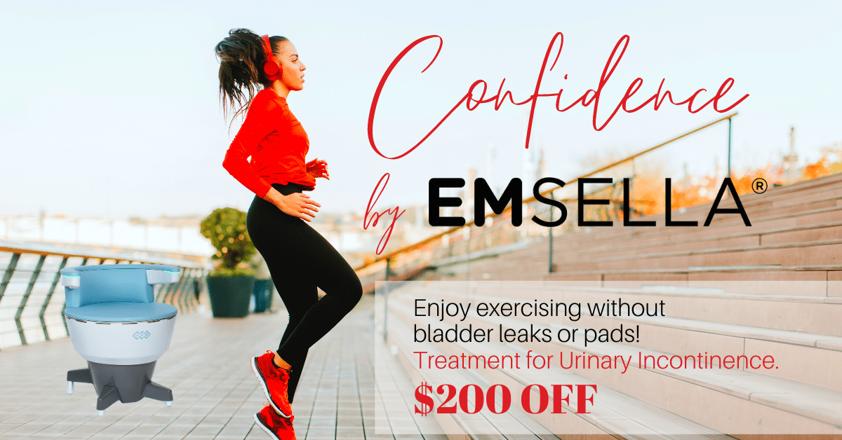 1200 x 628 Emsella exercise CONFIDENCE $200 OFF APRIL2021