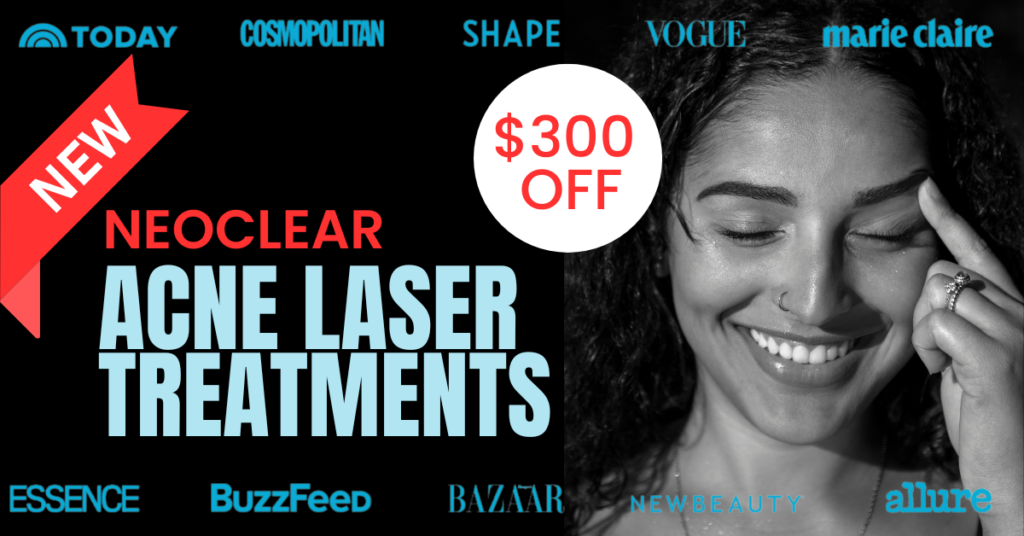 black white womans face acne laser treatment sale