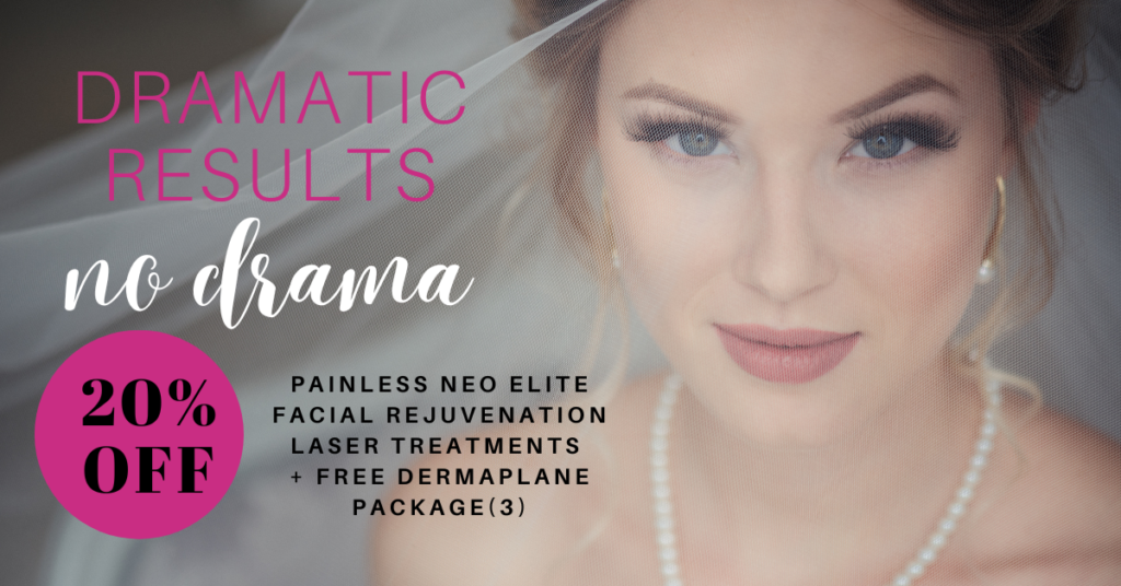beautiful bride portrait for Neo Elite laser resurfacing treatments