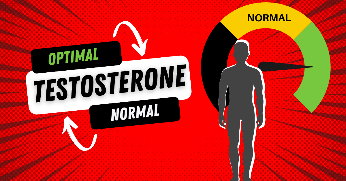 MALE T Normal VS. optimal MAR 2024 image of male and gauge for testosterone
